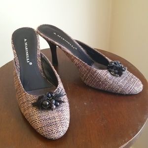 A. Marinelli Tweed Mules